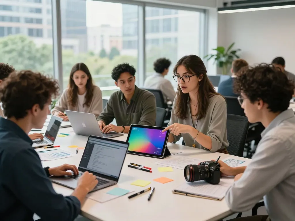Collaborative workspace illustrating why not try here for professional growth and teamwork.