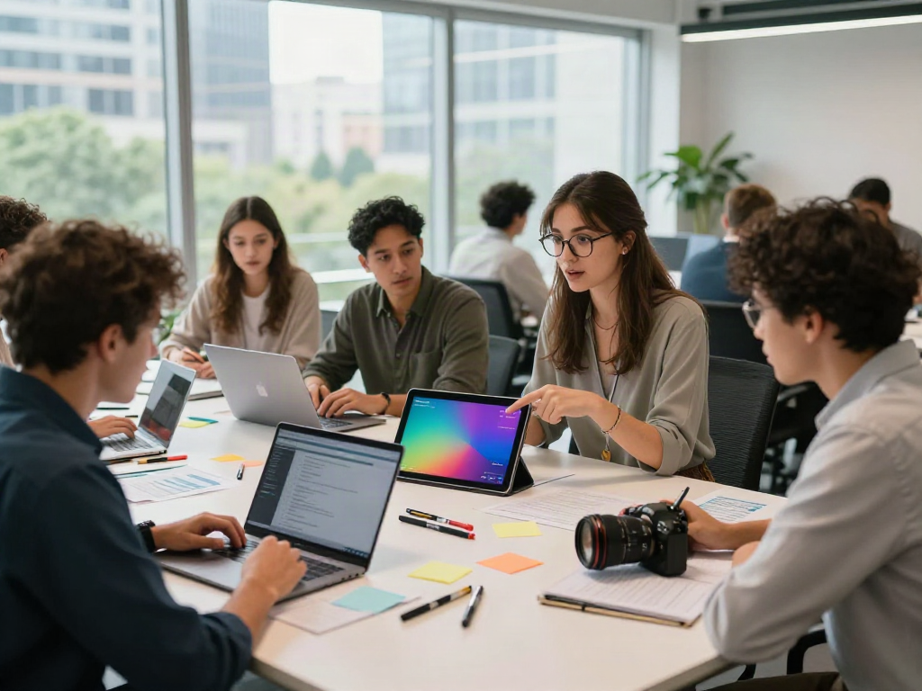 Collaborative workspace illustrating why not try here for professional growth and teamwork.