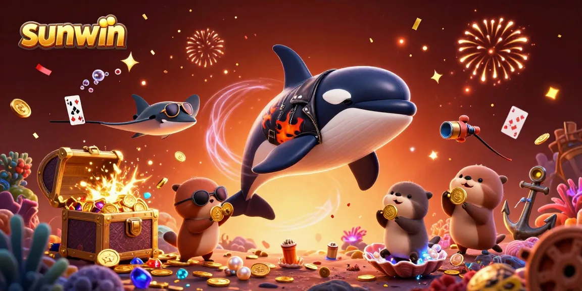 Experience the thrill with sunwin as sea creatures celebrate underwater casino adventures lavishly.