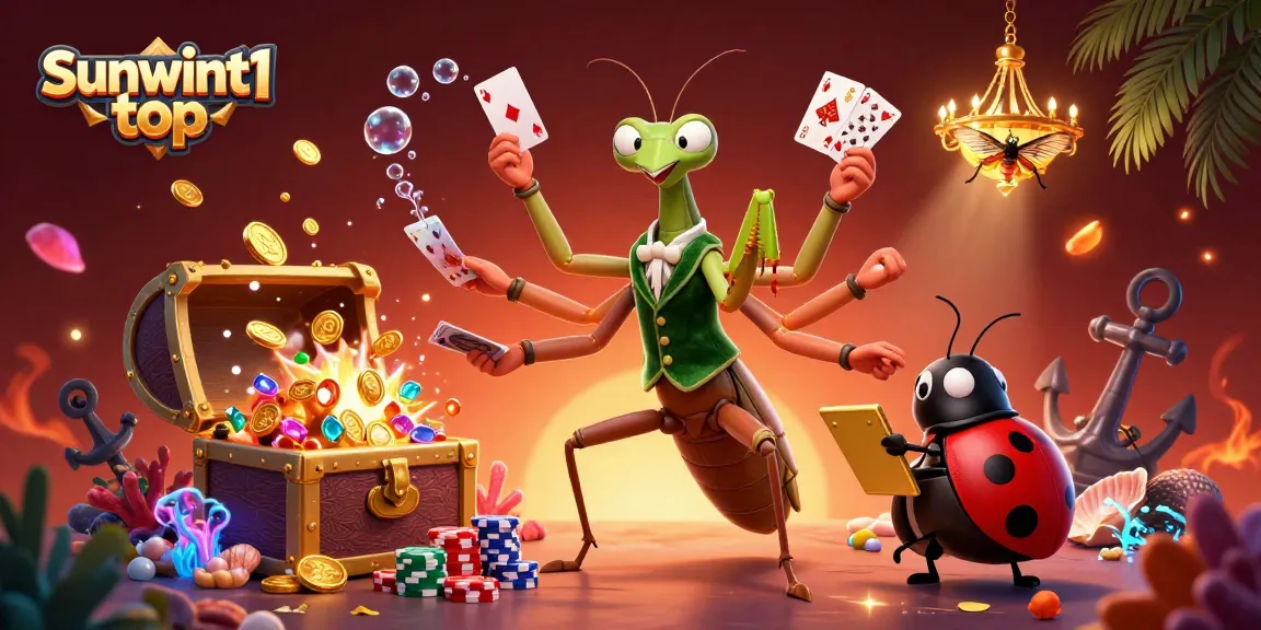 Experience thrilling gameplay at sunwint1 top with vibrant casino characters and exciting elements!