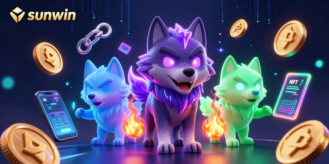 Experience thrilling gaming at sunwin with dynamic characters and cryptocurrency visuals.